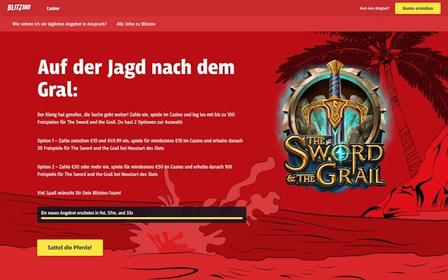 Blitzino Aktionen