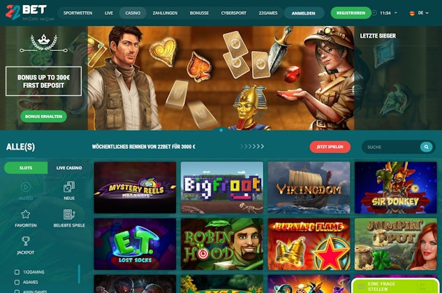 22bet Casino No Deposit Bonus