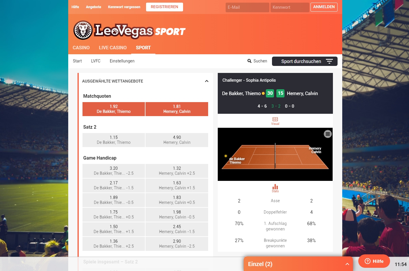Leovegas Sportwetten
