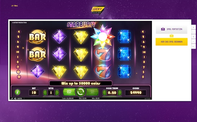 LuckyCasino Starburst Slot